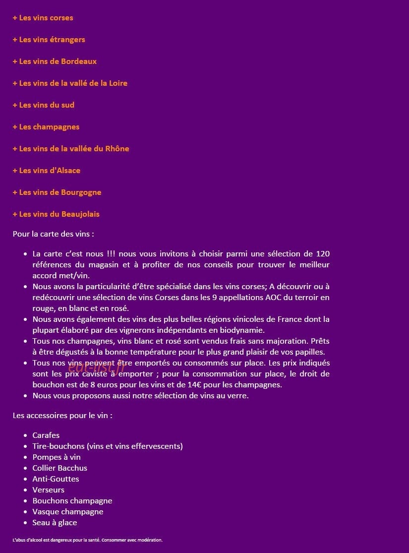 A L'heure Du Vin — carte page 3