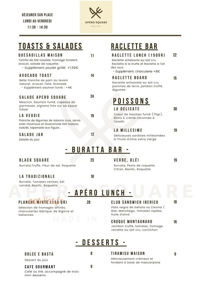 Apéro Square — carte page 5