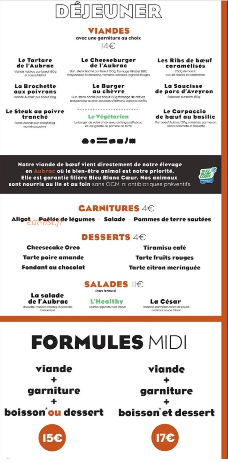 Aubrac Corner — carte page 2