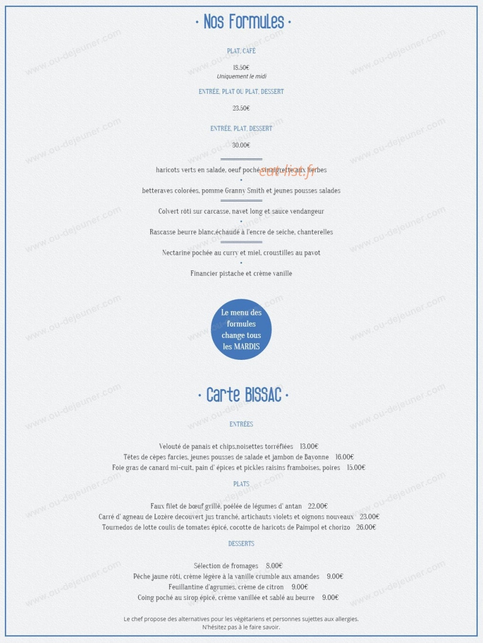 Bissac — carte page 1