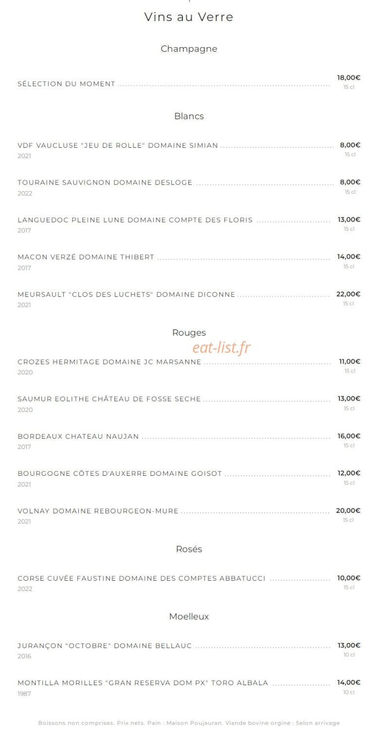 Bistro Volnay — carte page 5