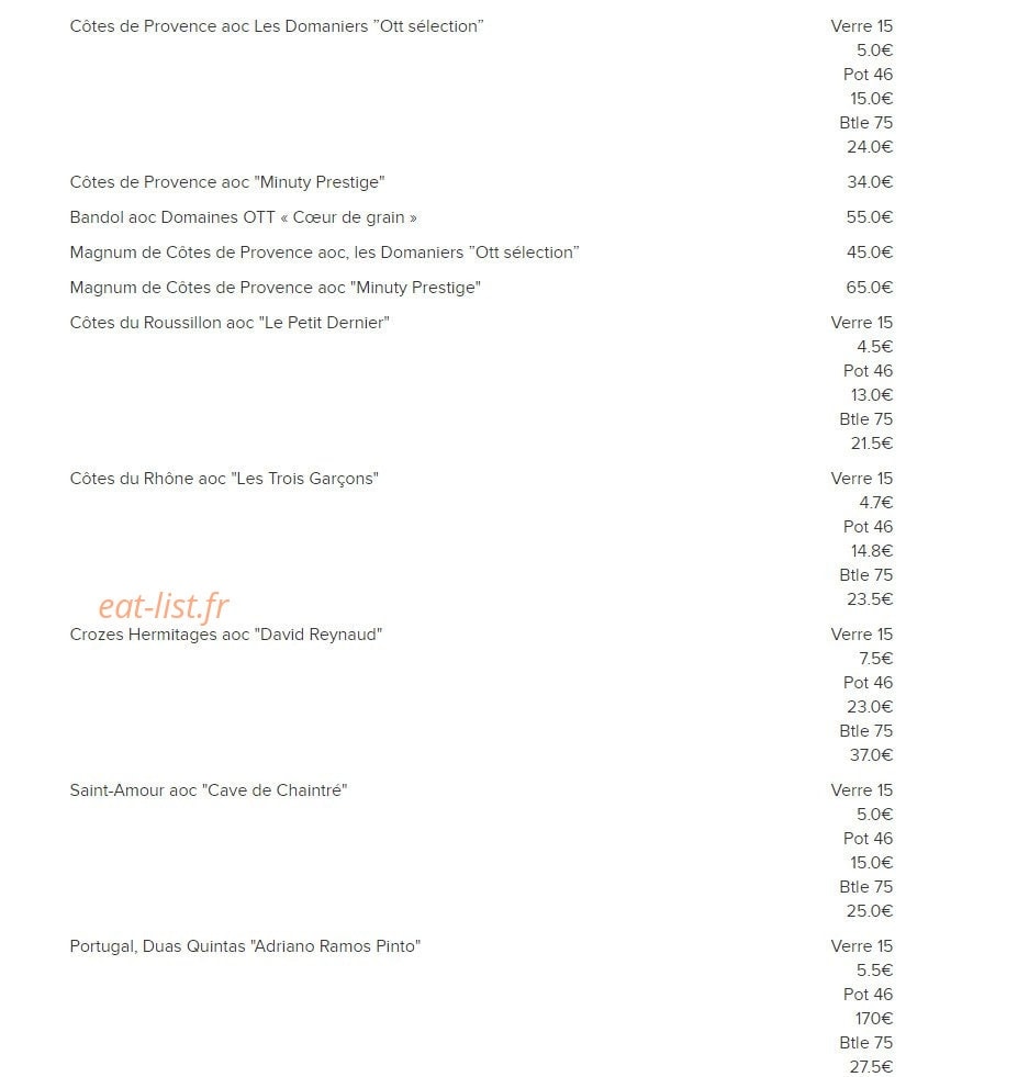 Bistrot d'Edmond — carte page 11