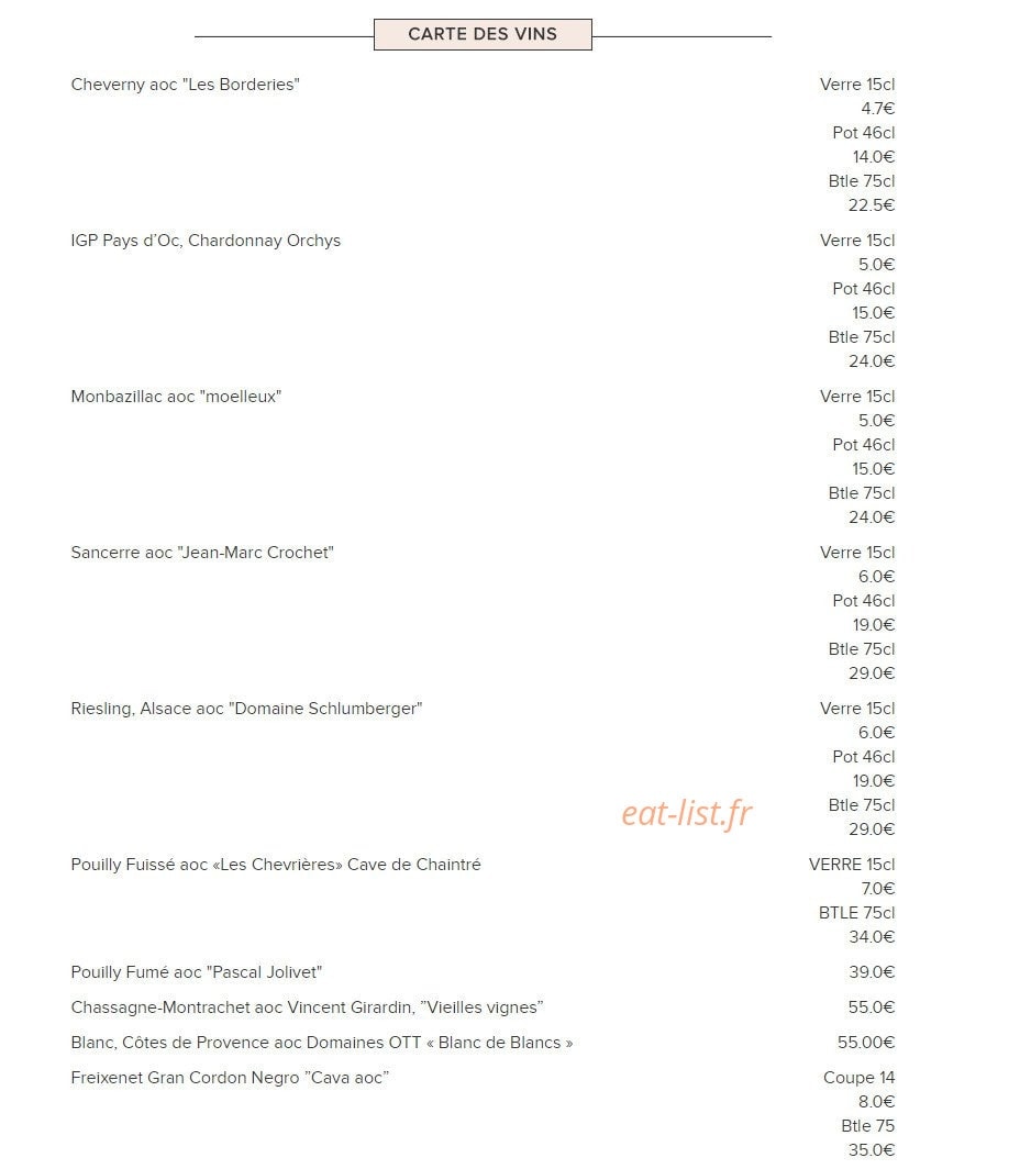 Bistrot d'Edmond — carte page 10