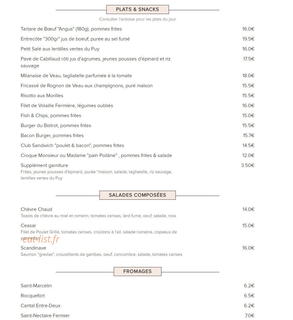 Bistrot d'Edmond — carte page 7