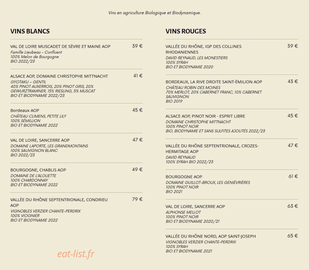 Bistrot Gisèle — carte page 10