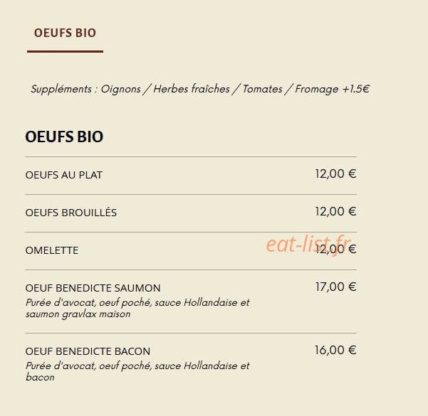 Bistrot Gisèle — carte page 2