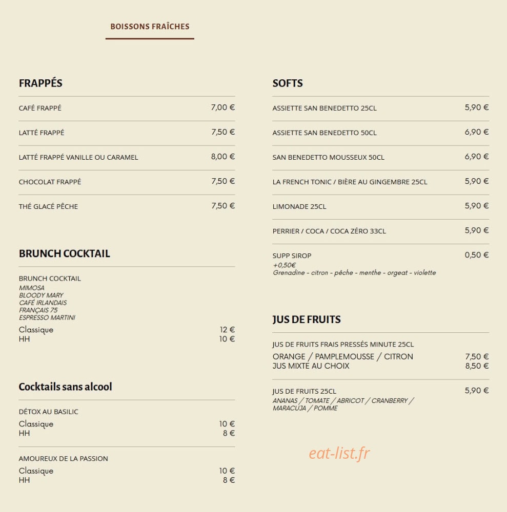 Bistrot Gisèle — carte page 6