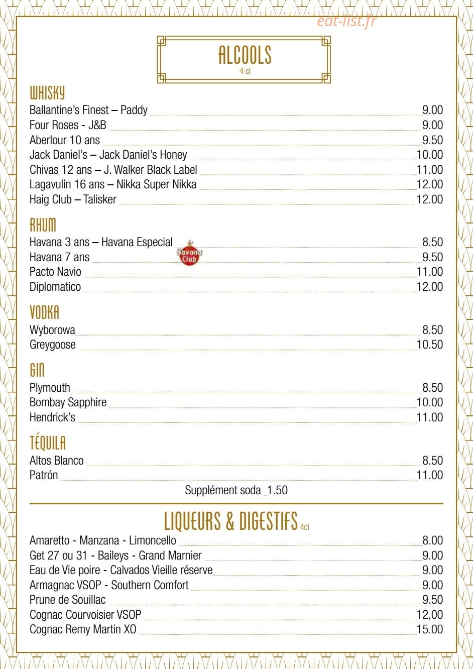Bistrot madame — carte page 8