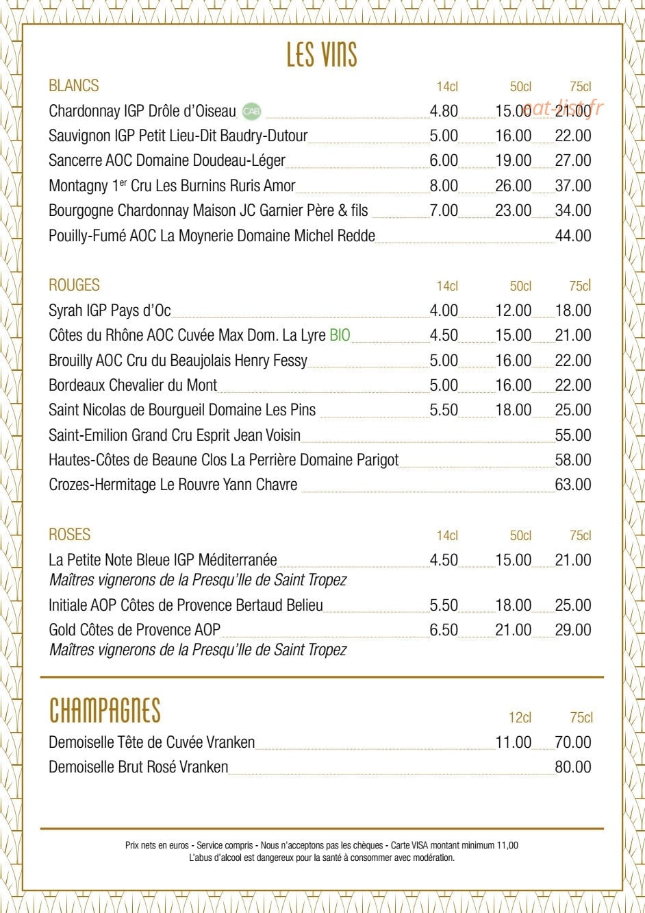 Bistrot madame — carte page 6