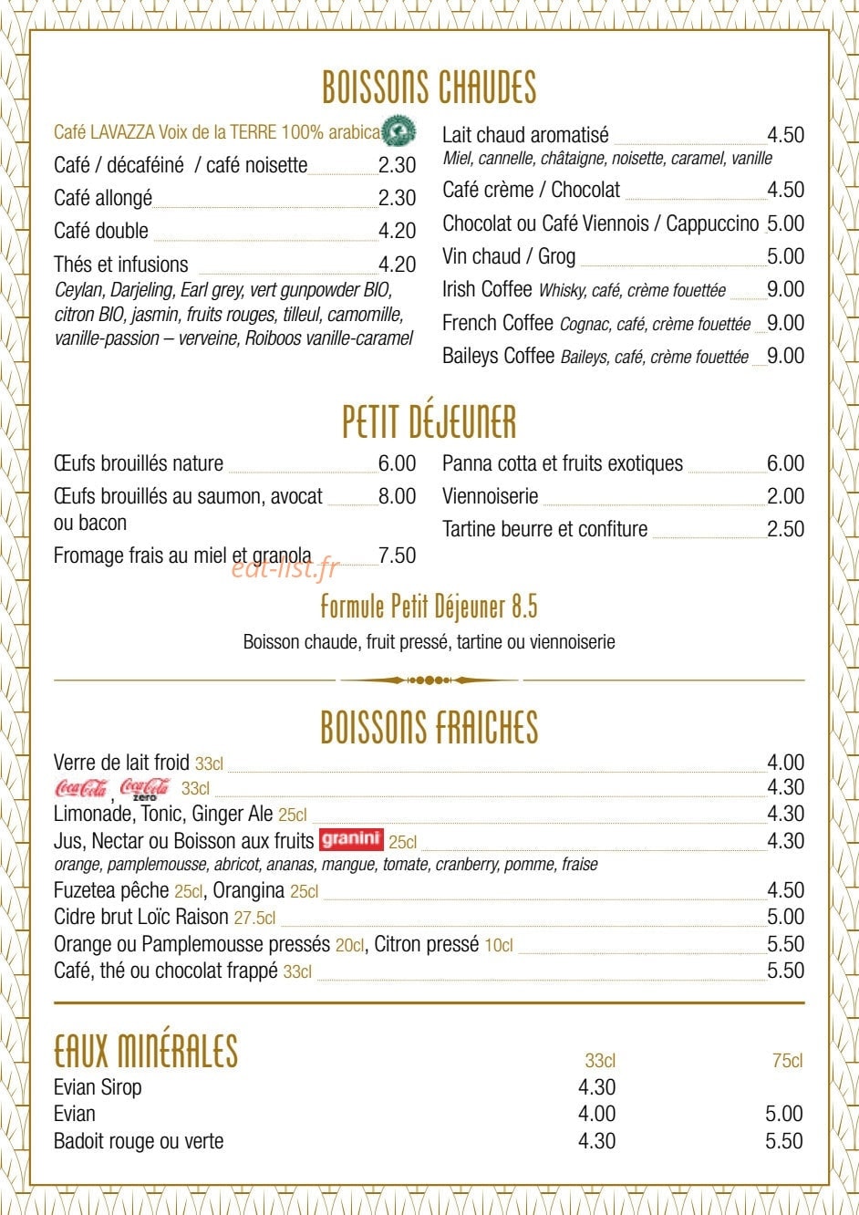 Bistrot madame — carte page 2
