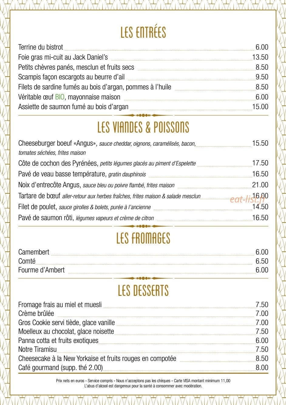 Bistrot madame — carte page 5