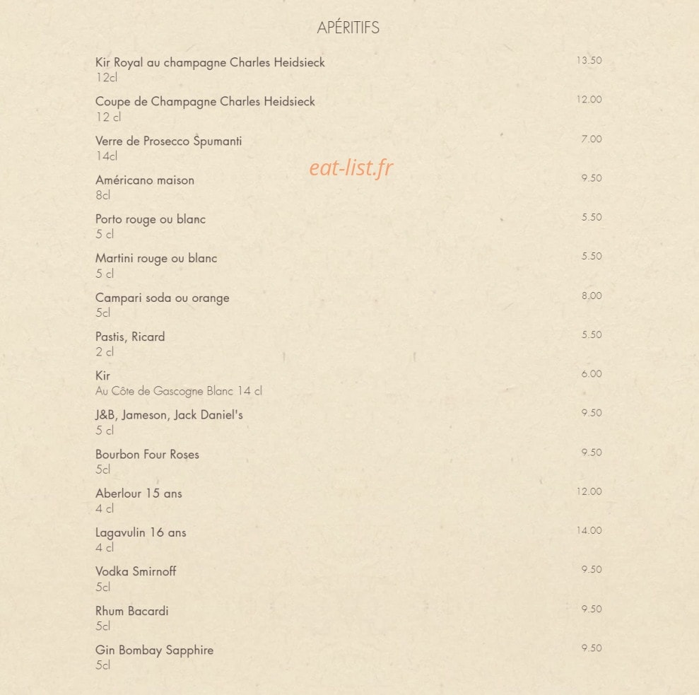 Bistrot Vivienne — carte page 10