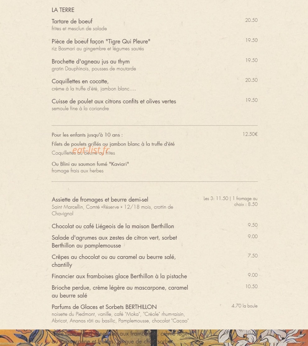 Bistrot Vivienne — carte page 2