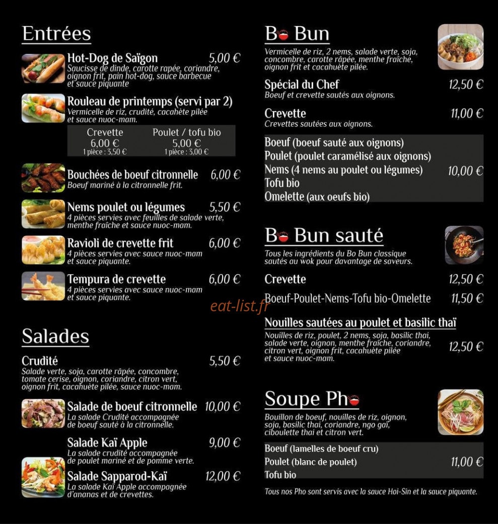 Bo Bun Vivienne — carte page 1