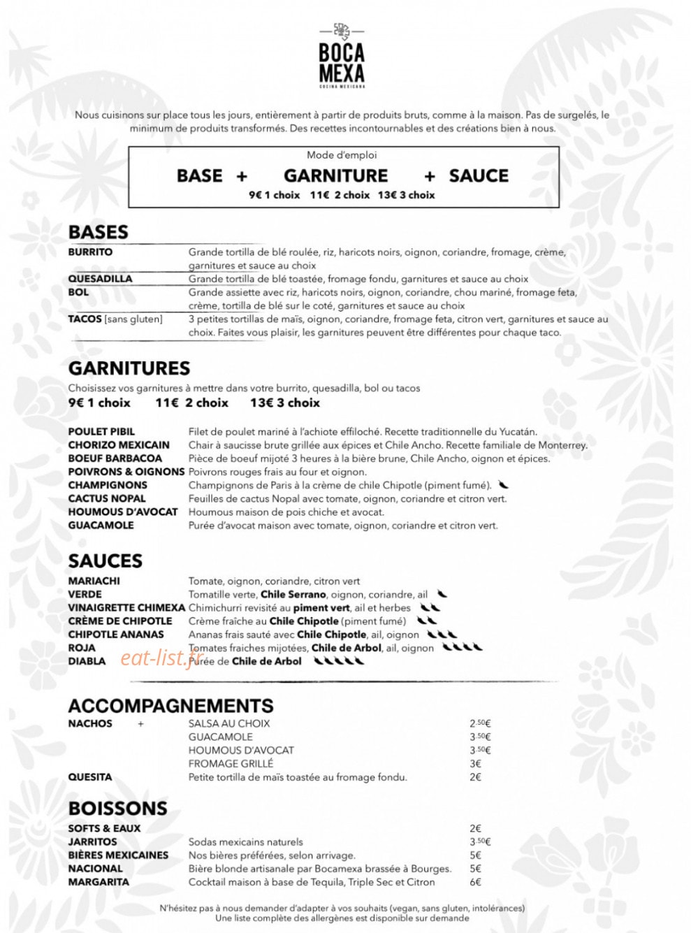 Bocamexa — carte page 1