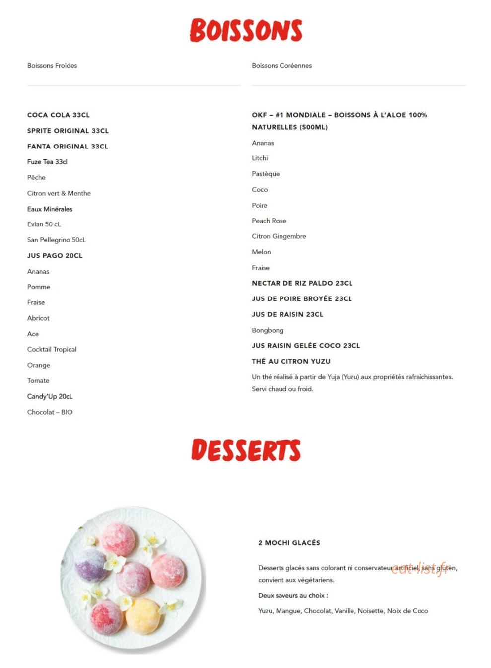 Bonchon — carte page 5