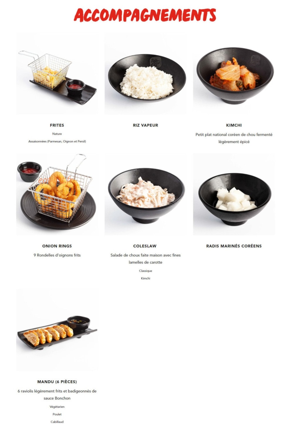 Bonchon — carte page 4