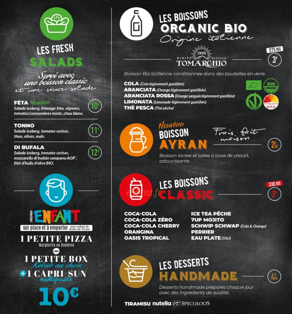 C kebab — carte page 5