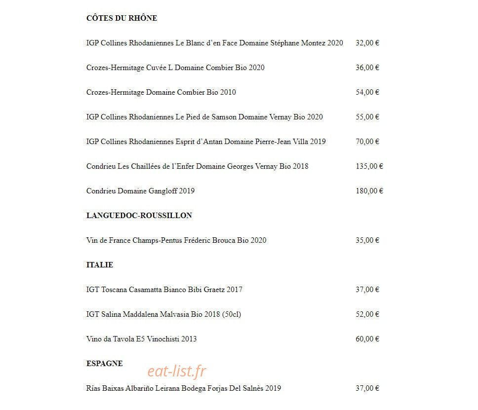 Café Compagnon — carte page 4