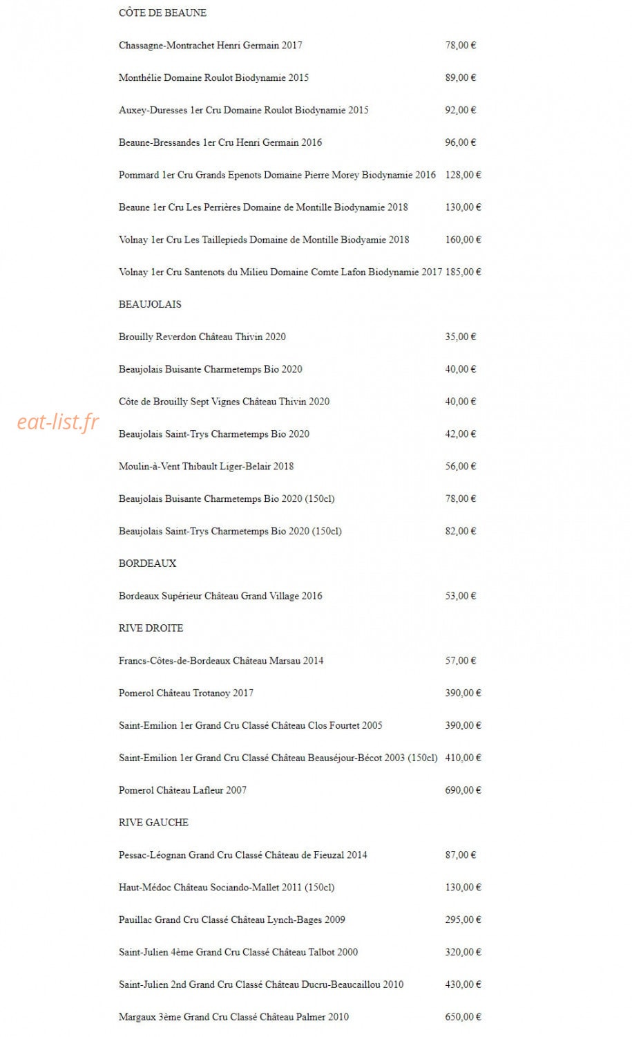Café Compagnon — carte page 6