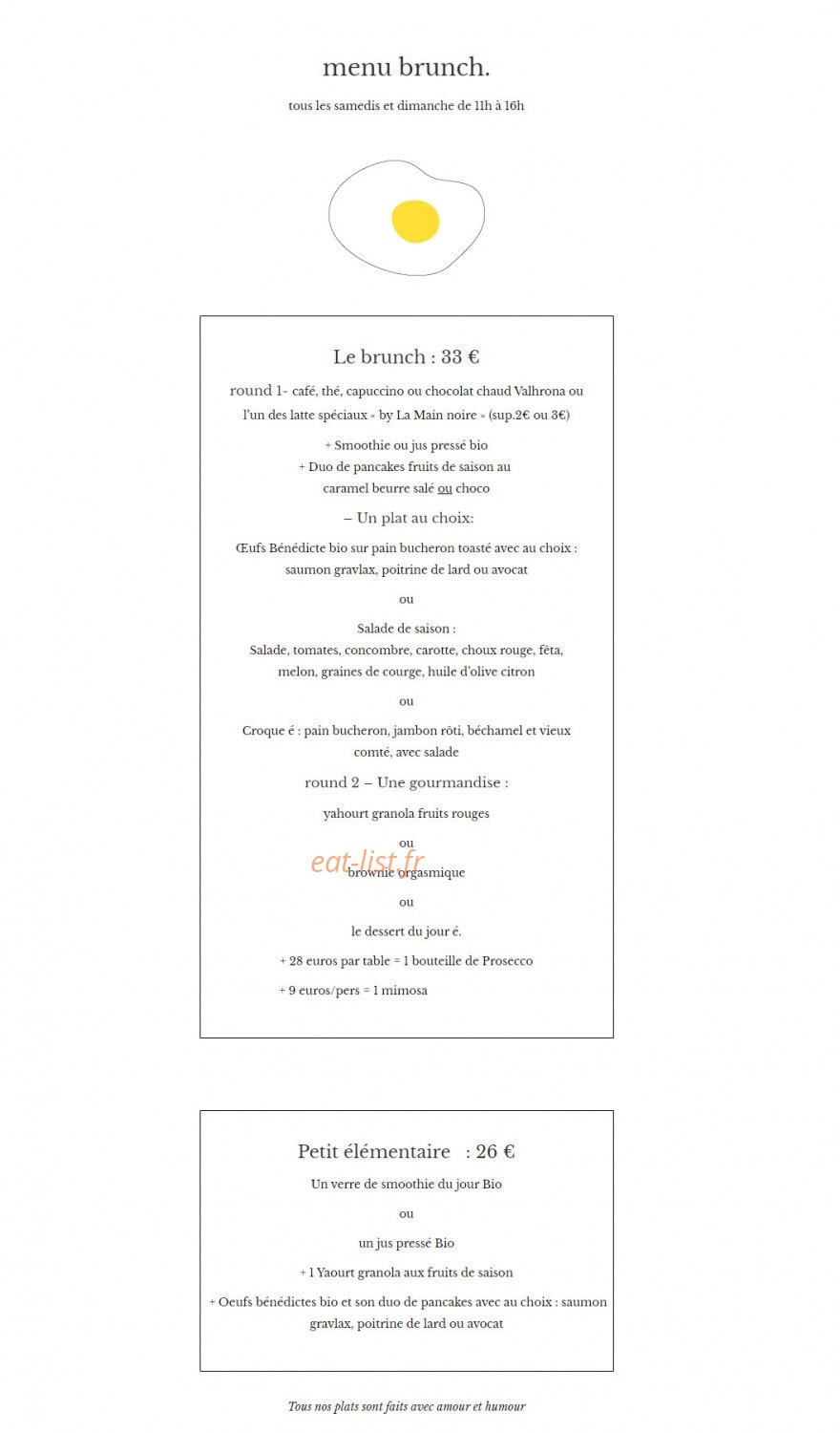 Café élémentaire — carte page 2