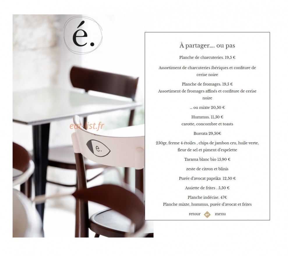 Café élémentaire — carte page 6