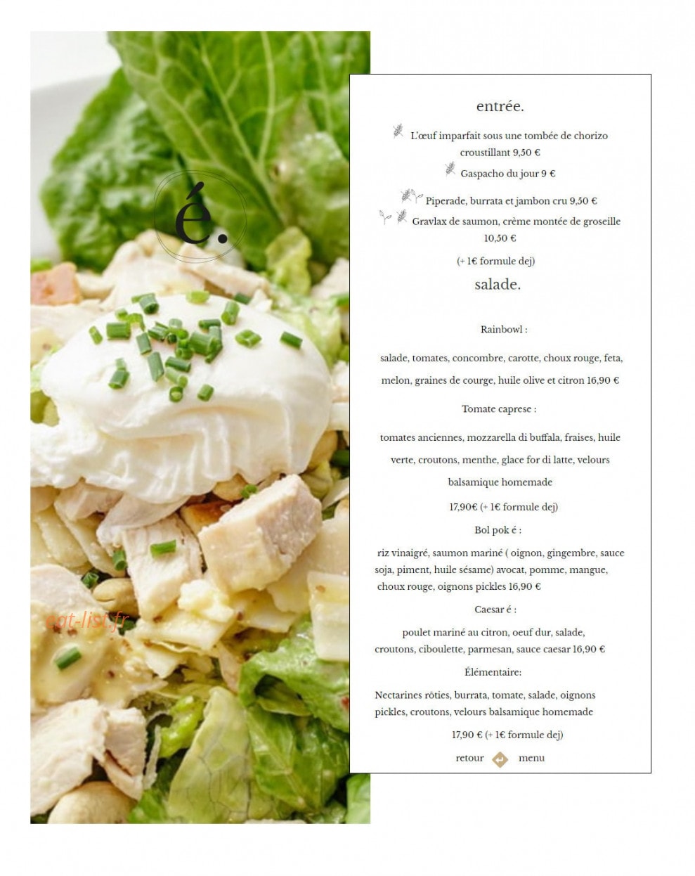Café élémentaire — carte page 3