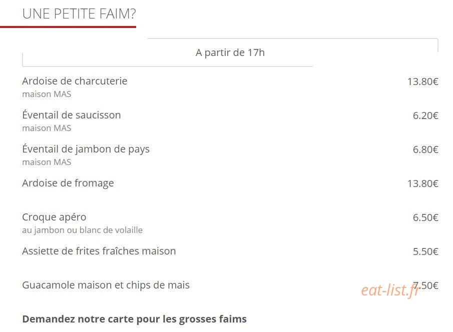 Café Père&fils — carte page 7