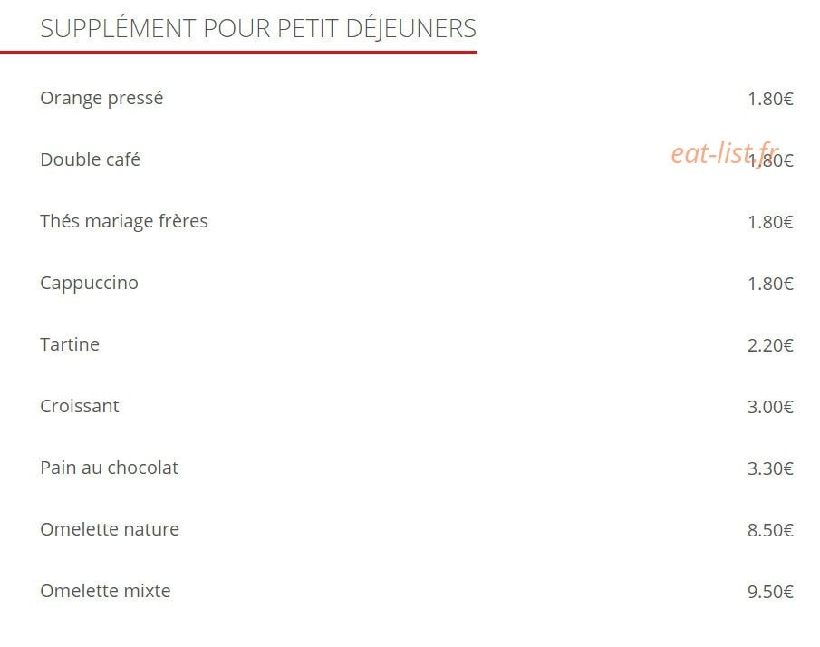 Café Père&fils — carte page 2
