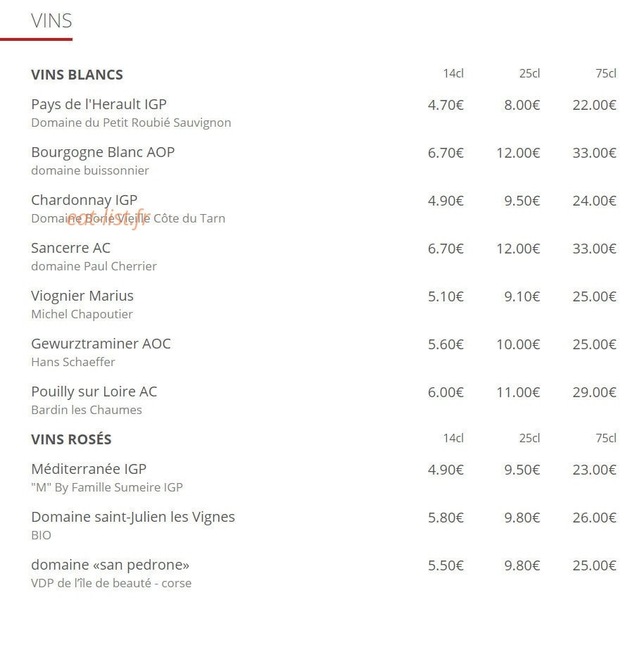 Café Père&fils — carte page 10