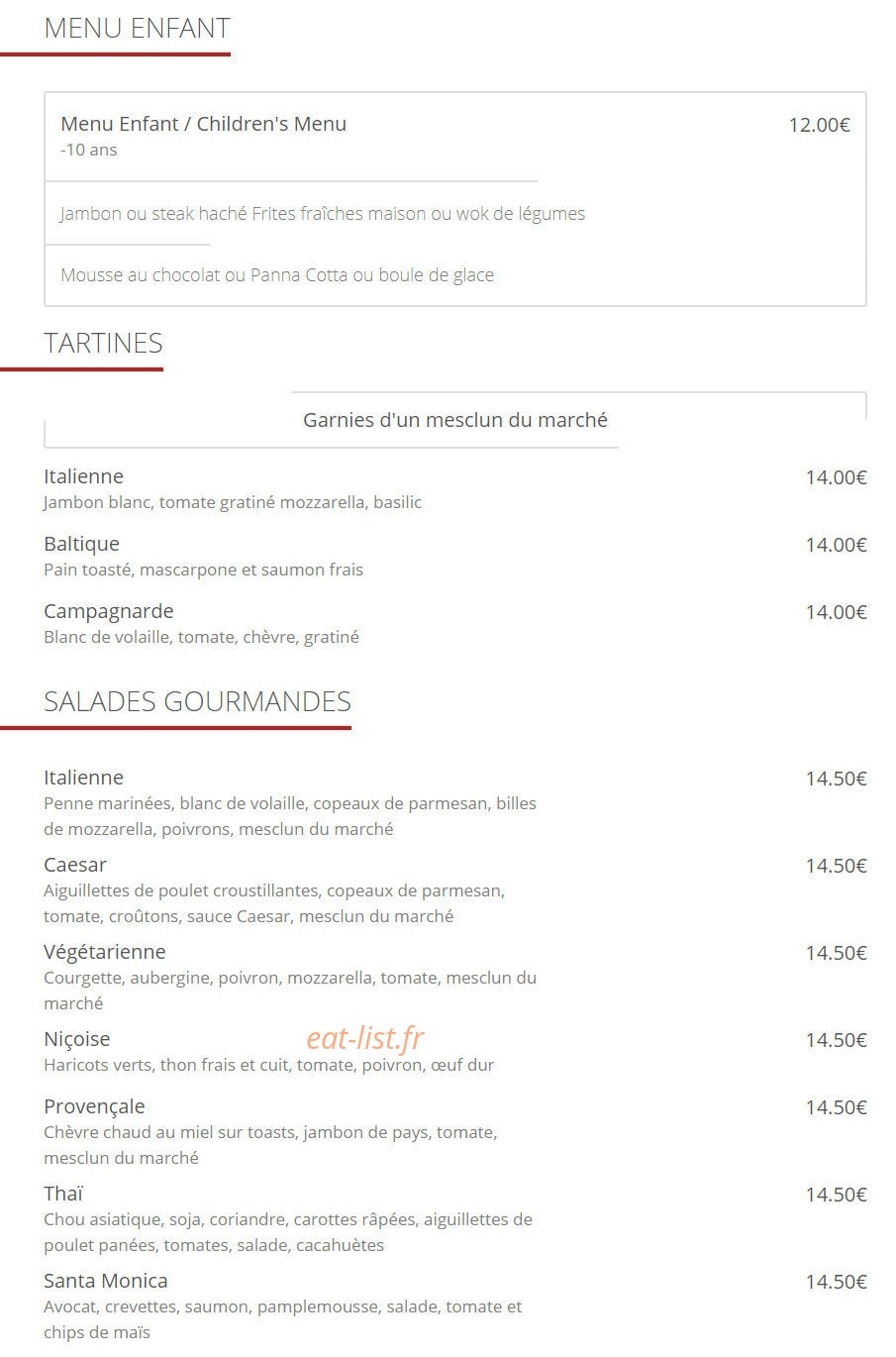 Café Père&fils — carte page 5