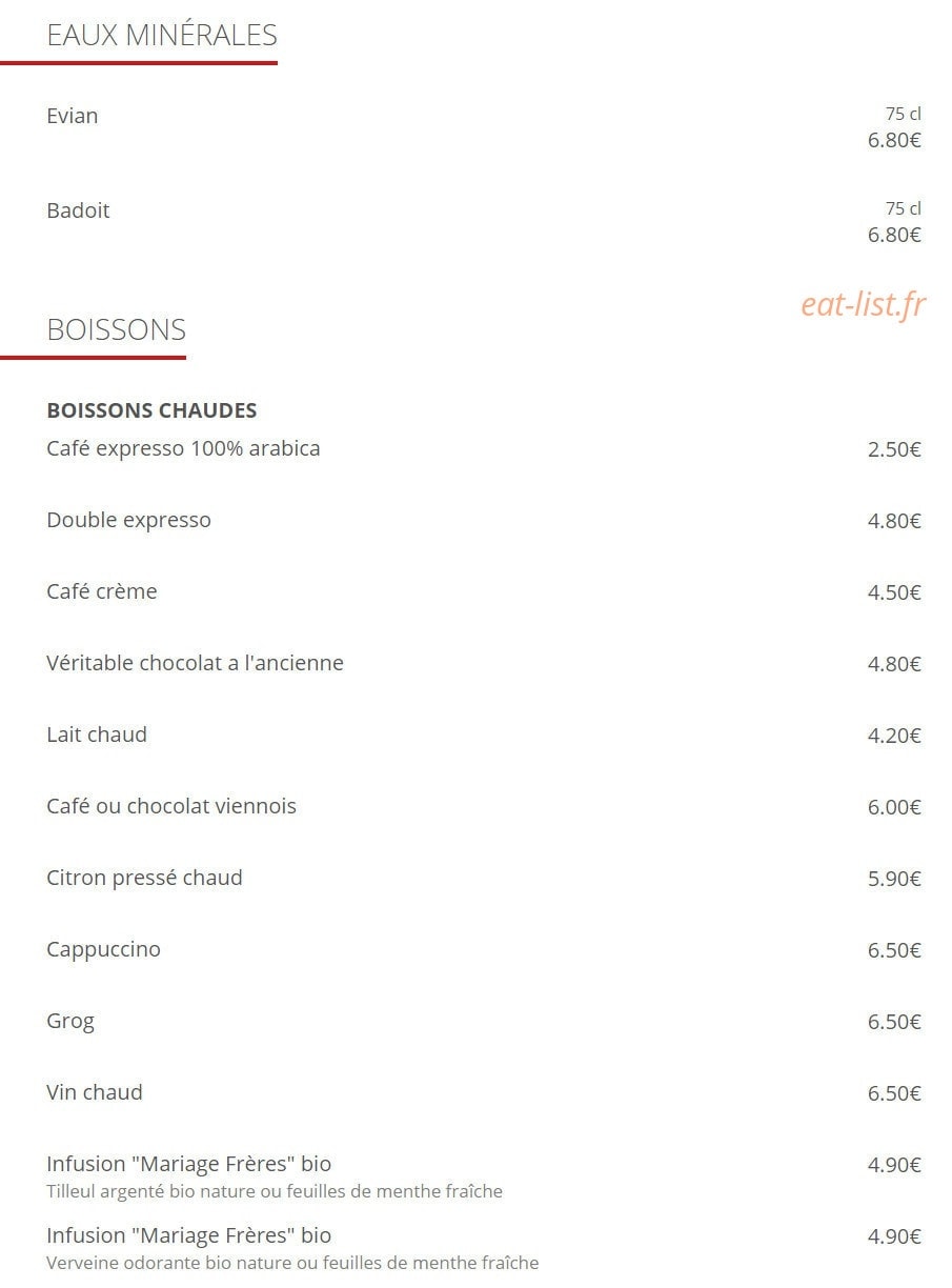 Café Père&fils — carte page 8