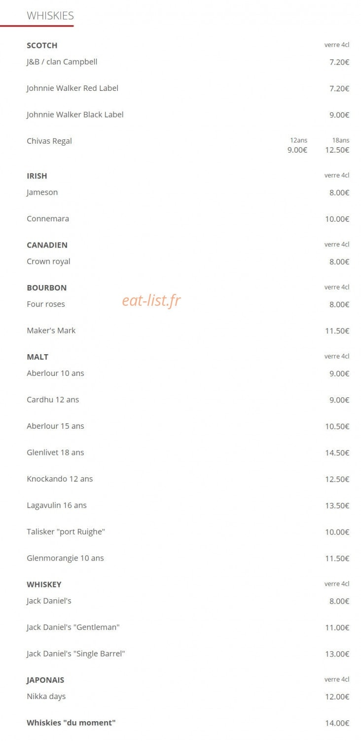 Café Père&fils — carte page 14