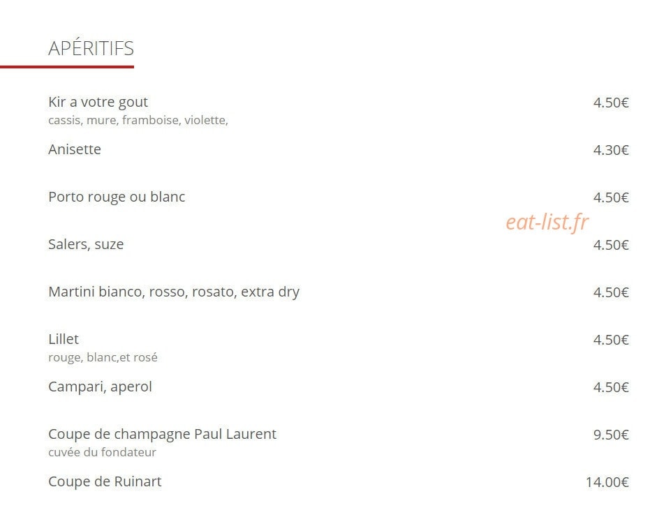Café Père&fils — carte page 13