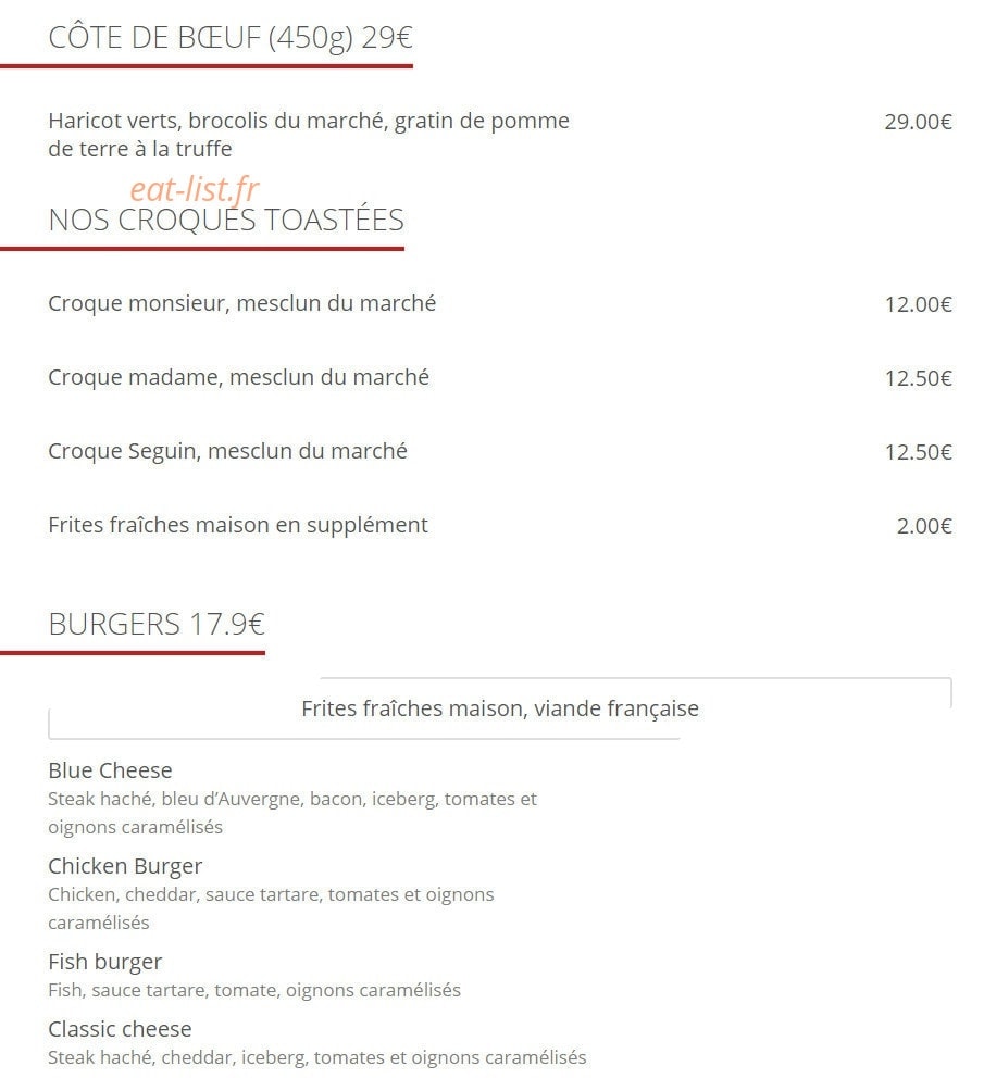 Café Père&fils — carte page 4