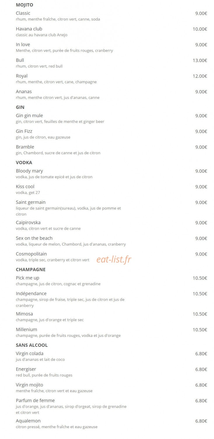 Café Père&fils — carte page 19