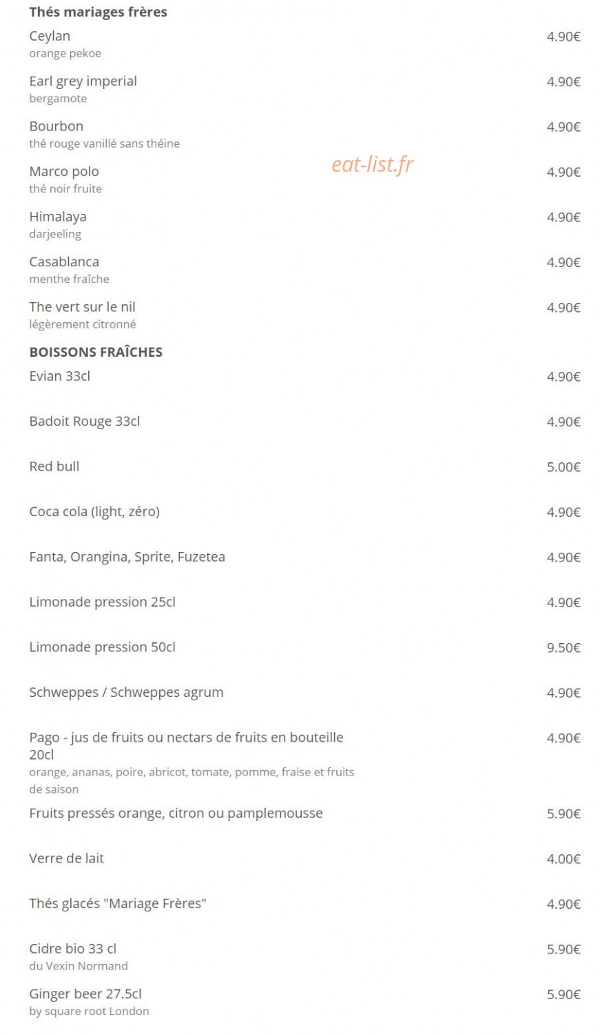 Café Père&fils — carte page 9