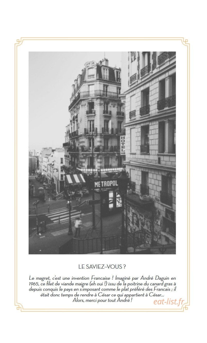Canard & champagne — carte page 11