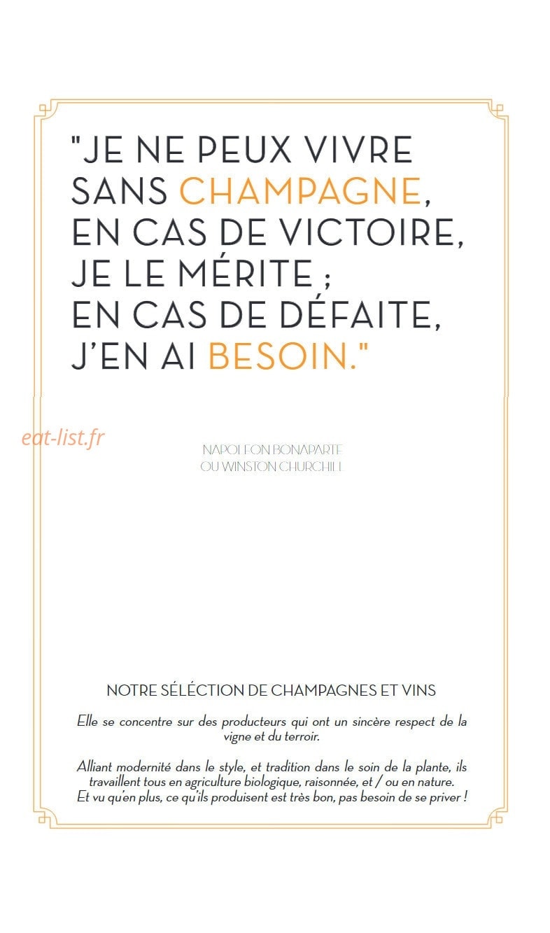 Canard & champagne — carte page 4