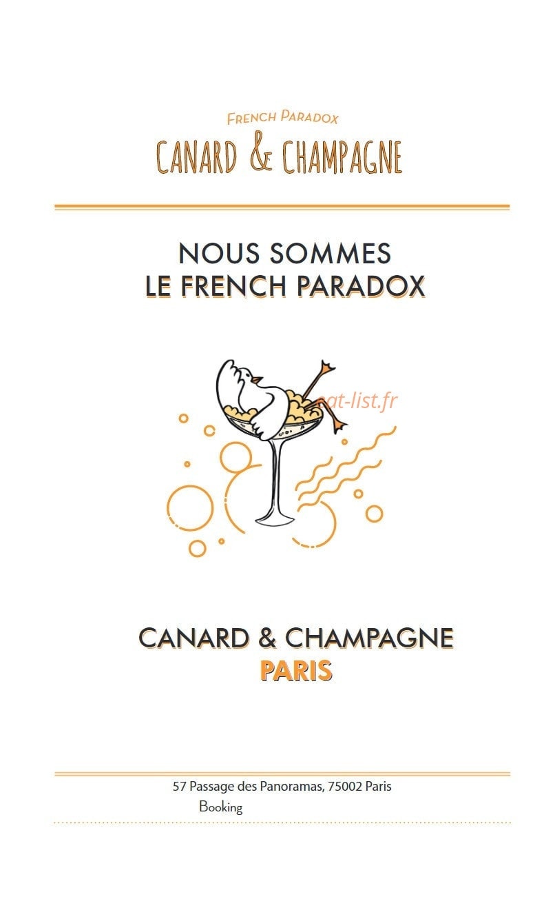 Canard & champagne — carte page 5
