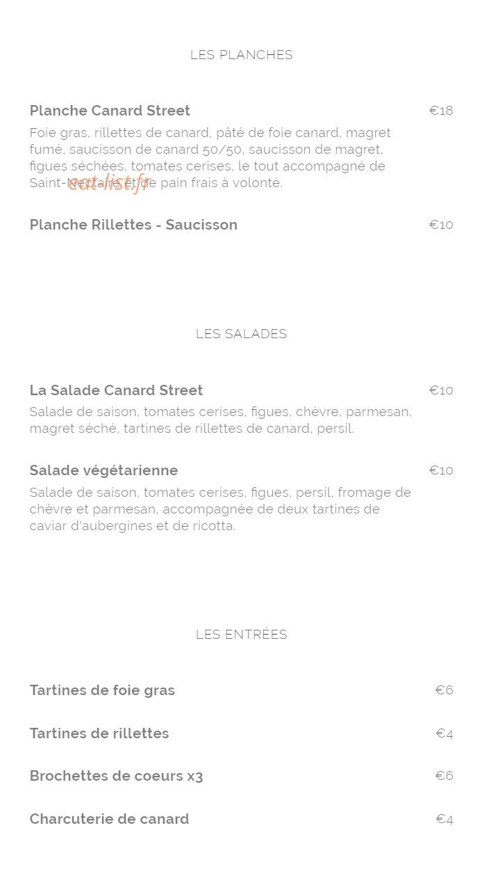 Canard Street — carte page 4