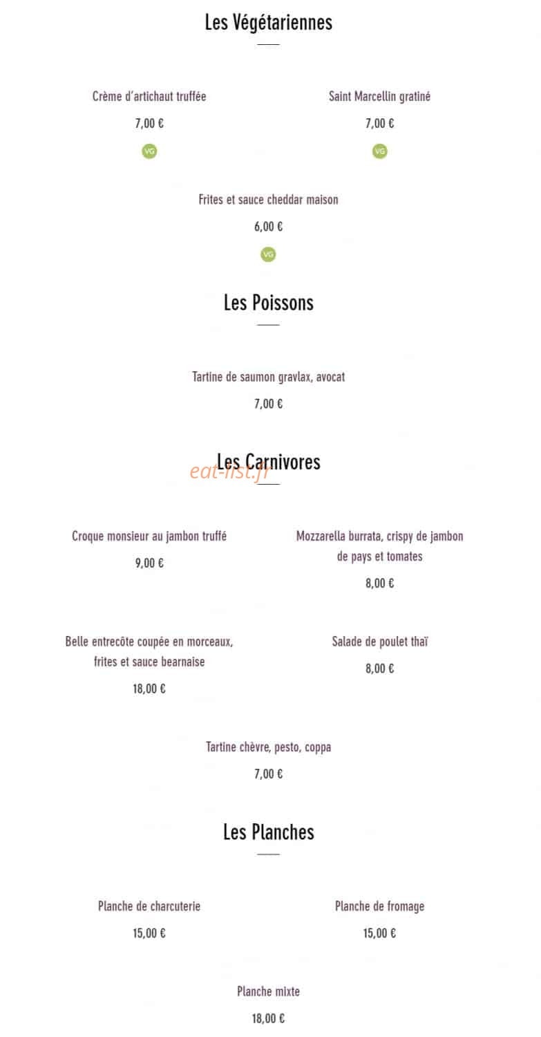 Capitole café — carte page 6