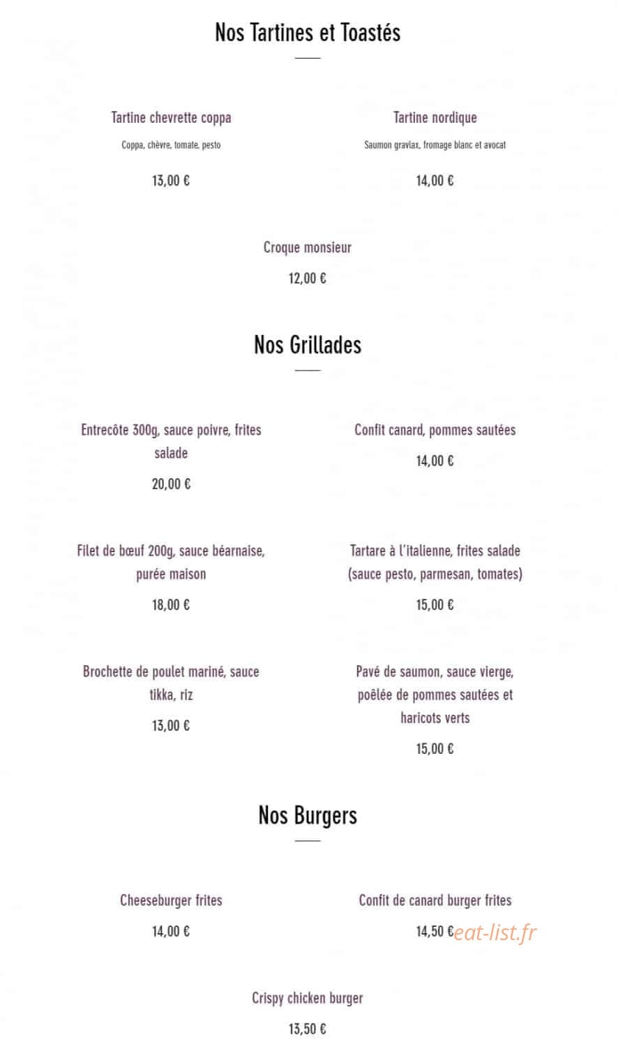 Capitole café — carte page 2