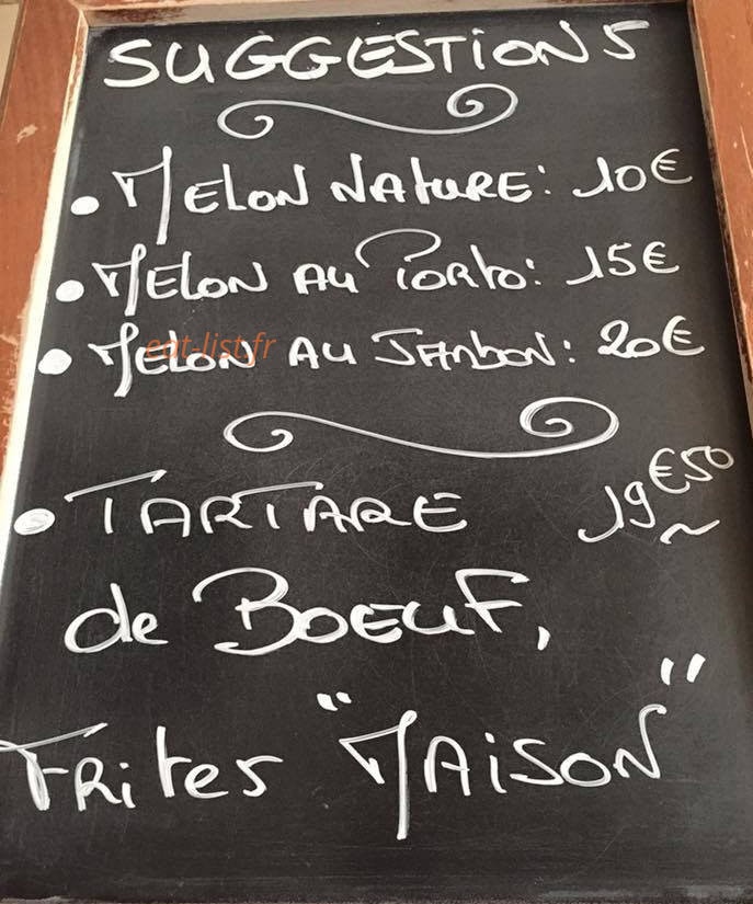 Chez Georges — carte page 1