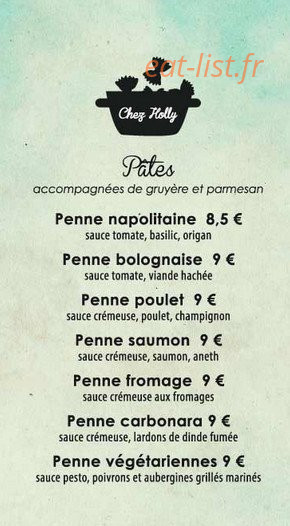 Chez Holly — carte page 4