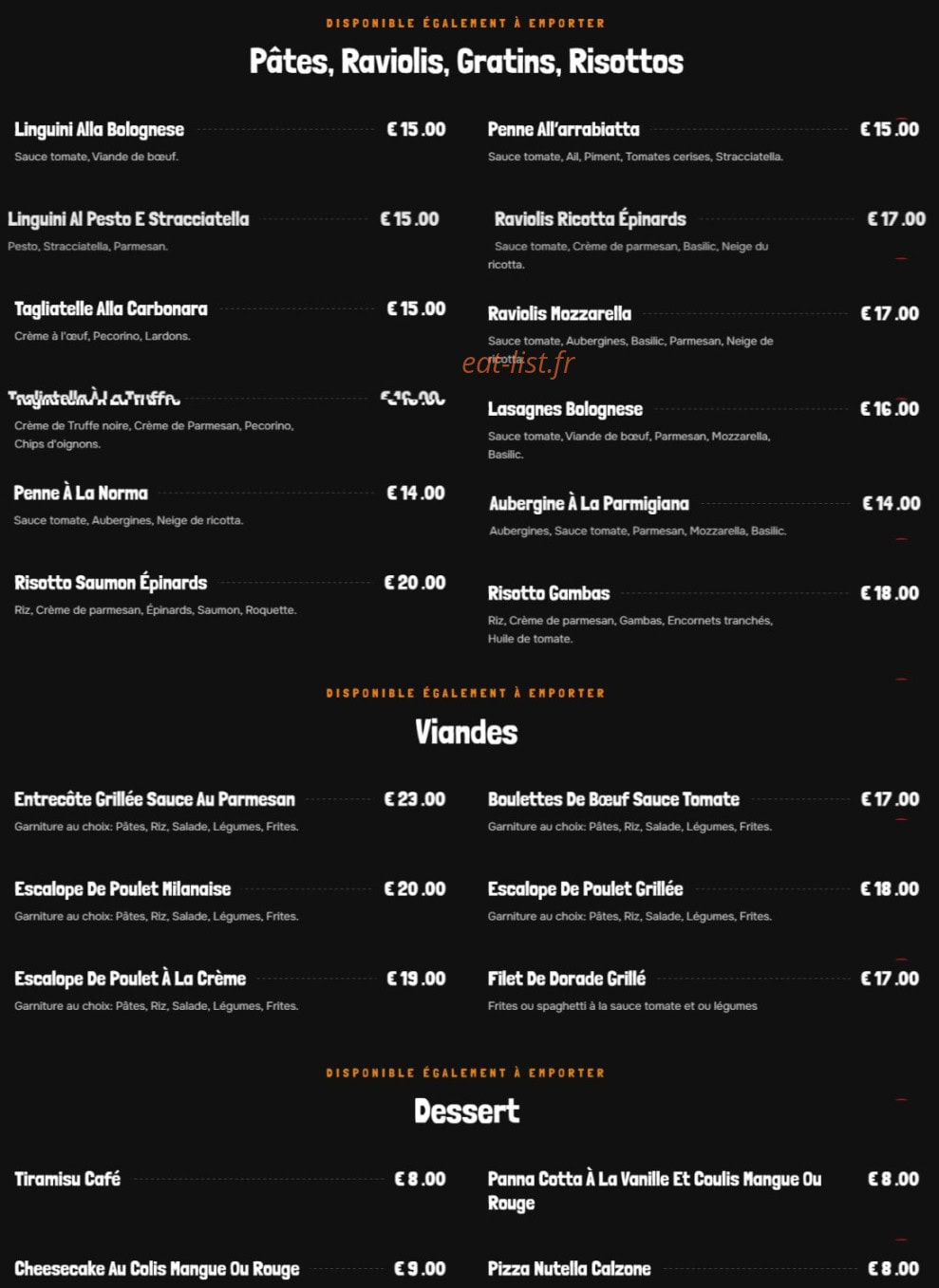 Chez Marco — carte page 2