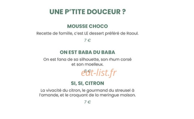 Chez Raoul — carte page 5
