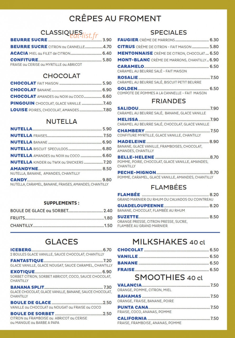 Chez Suzette — carte page 4
