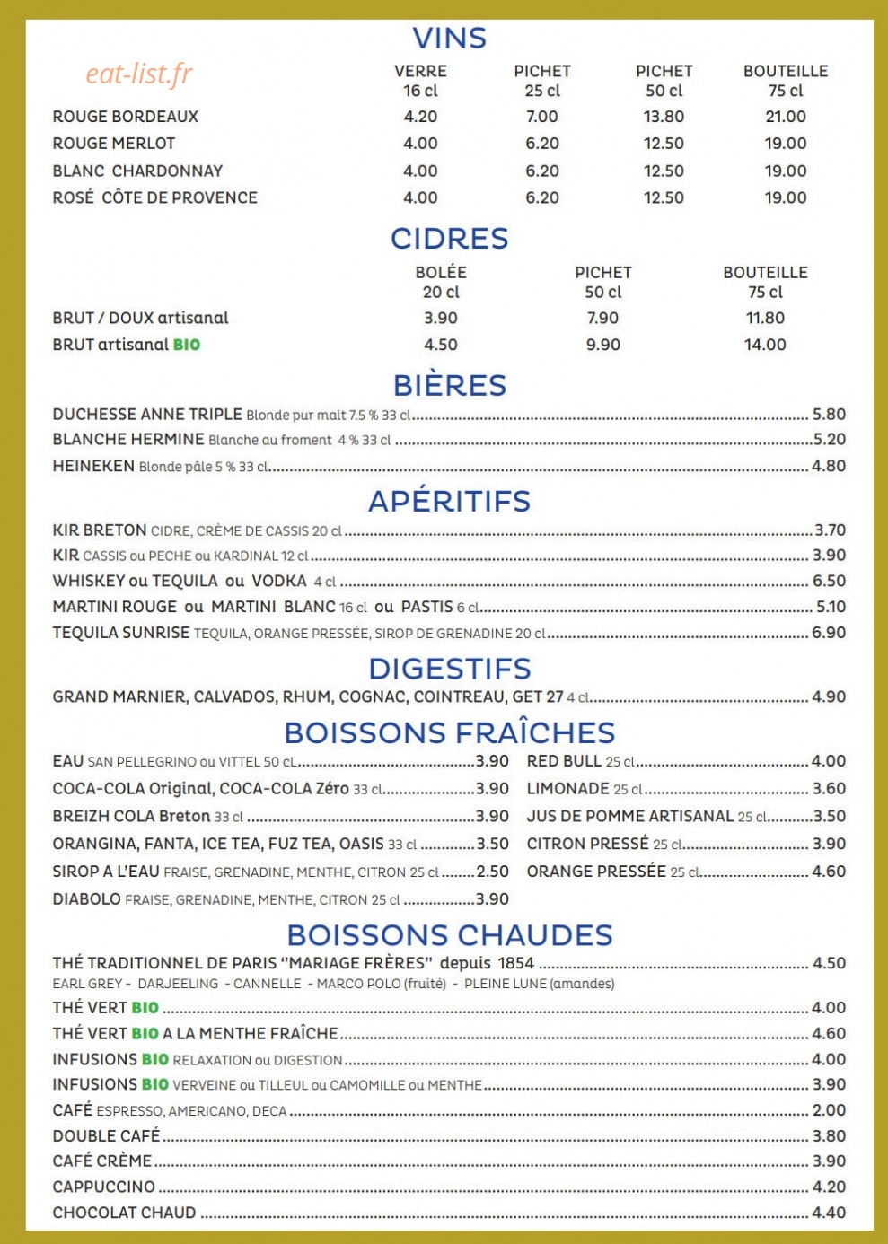 Chez Suzette — carte page 6
