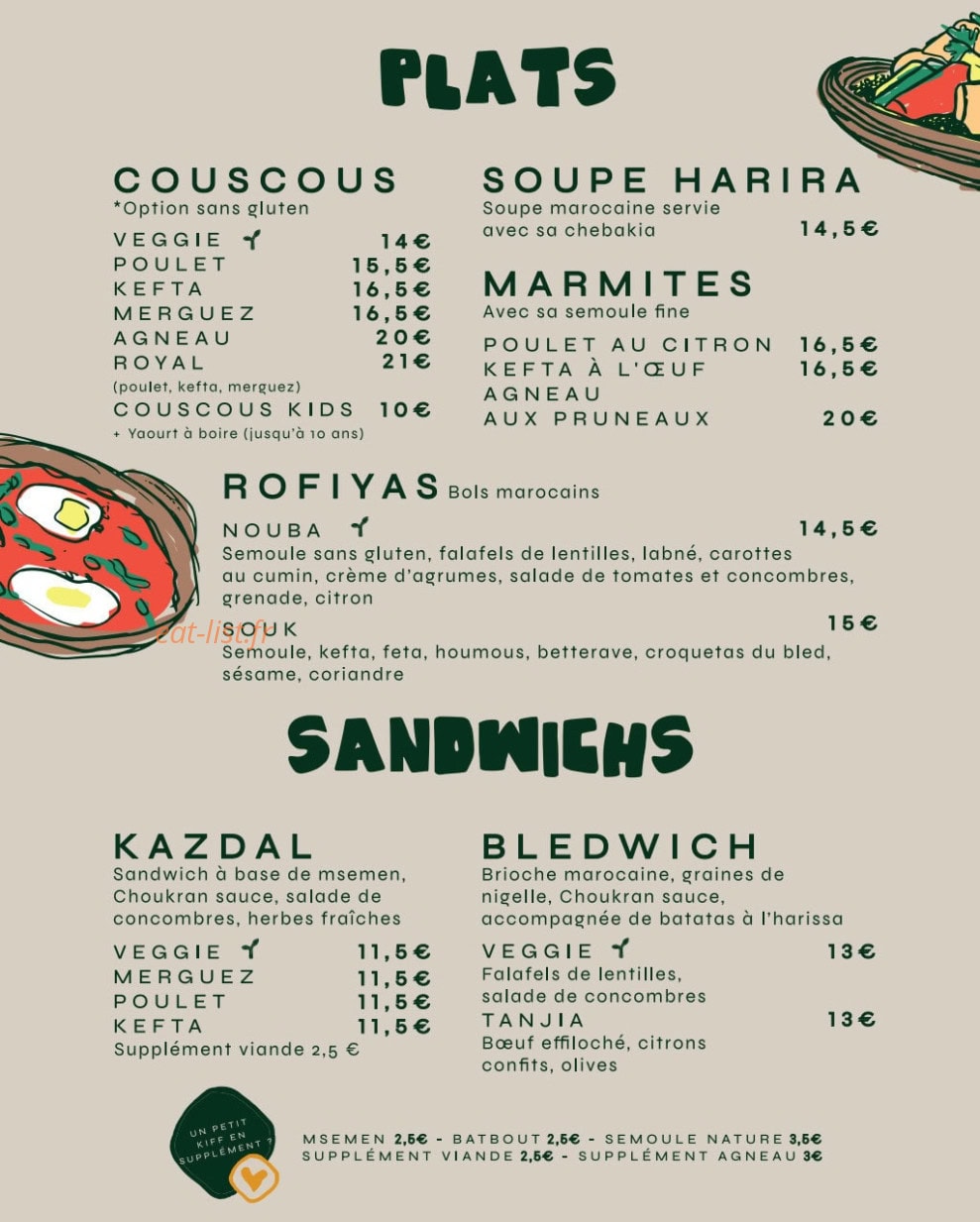 Choukran — carte page 1